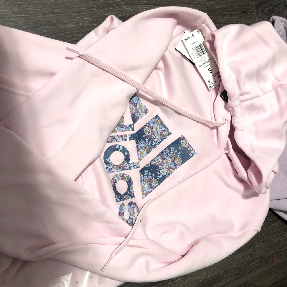 Pink adidas sweat shirt